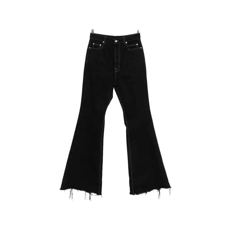 Bloan Contrast-stitch Raw-hem Bootcut Jeans