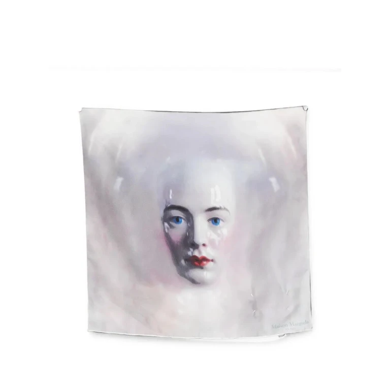 Scarf Silk "Porcelain Doll" Print