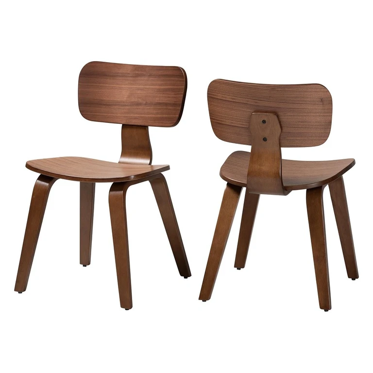Billie Walnut Brown Dining Chair Set of 2
