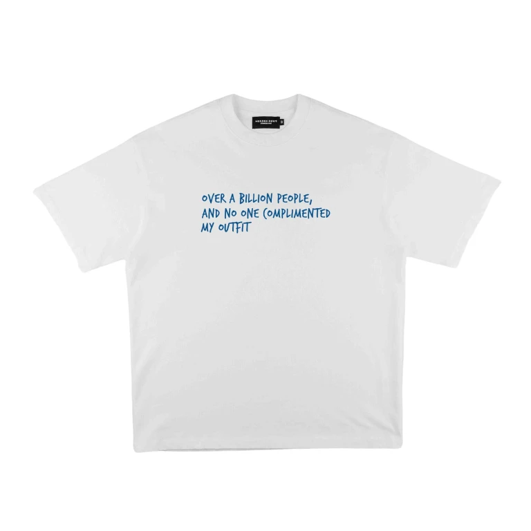 Compliments No One Complimented White Vintage Shirt