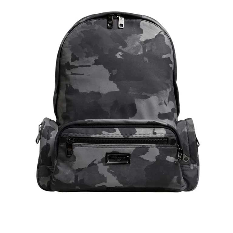 Camouflage Logo Plaque Backpack â Gray