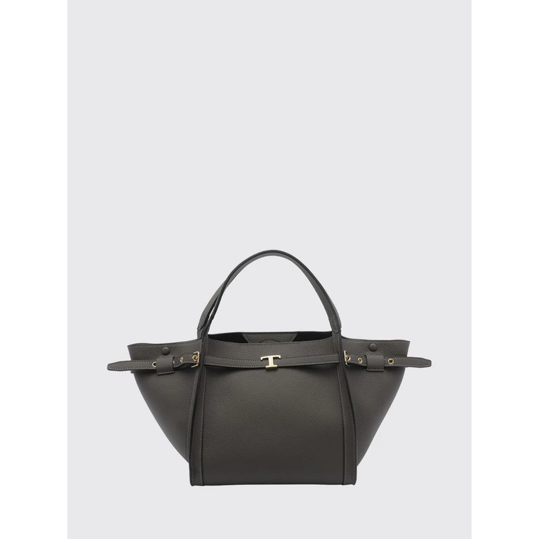 TOD'S T Signature Grained Leather Handbag with T Timeless Logo (XBWTIMA0200WKAB208)