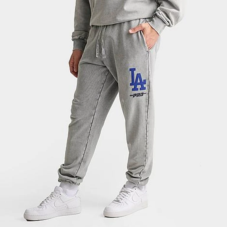 Los Angeles Dodgers MLB Pre-Game Nylon Pants in Washed Grey