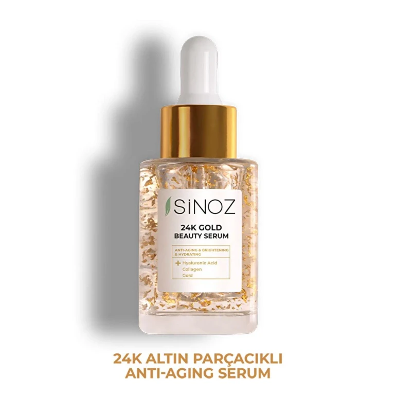 24K Gold Facial Serum: Anti-Aging, Collagen & Hyaluronic Acid Serum for Radiant, Firm, and Hydrated Skin - All Skin Types