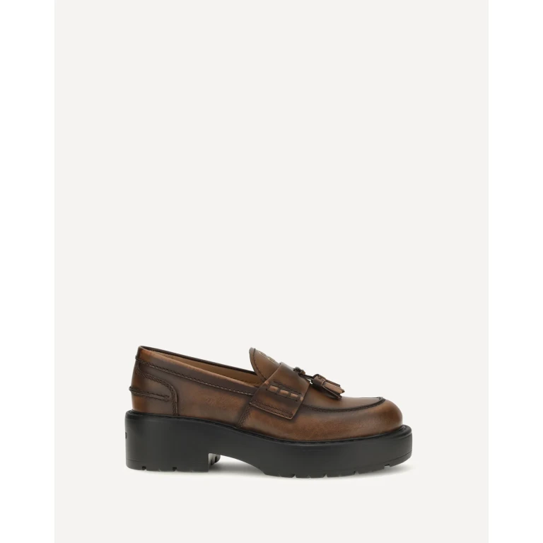 Smooth leather tassel Loafers Female 38