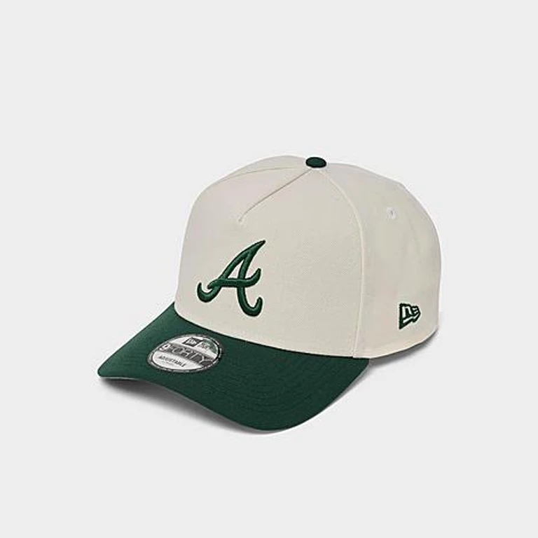 Boné New Era Atlanta Braves MLB verde-escuro 9FORTY A-Frame Snapback