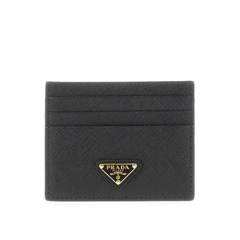 Saffiano leather cardholder with logo Woman One Size
