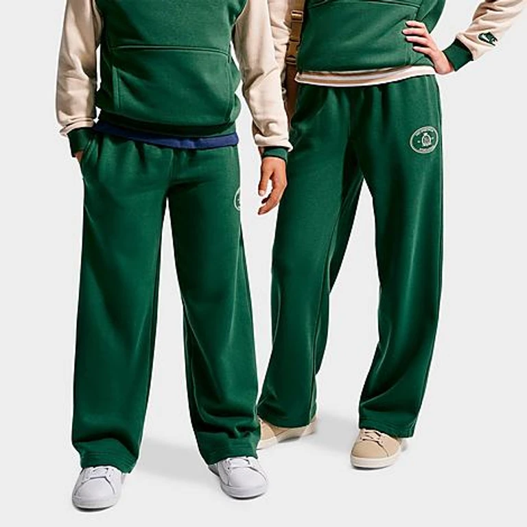 Big Kids Sportswear Club French Terry Open-Hem Pants in Fir/Sanddrift Size: XS