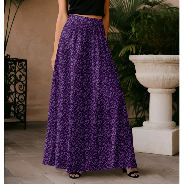 Maxi Skirt by Bon Apple Tea - Grey and Black