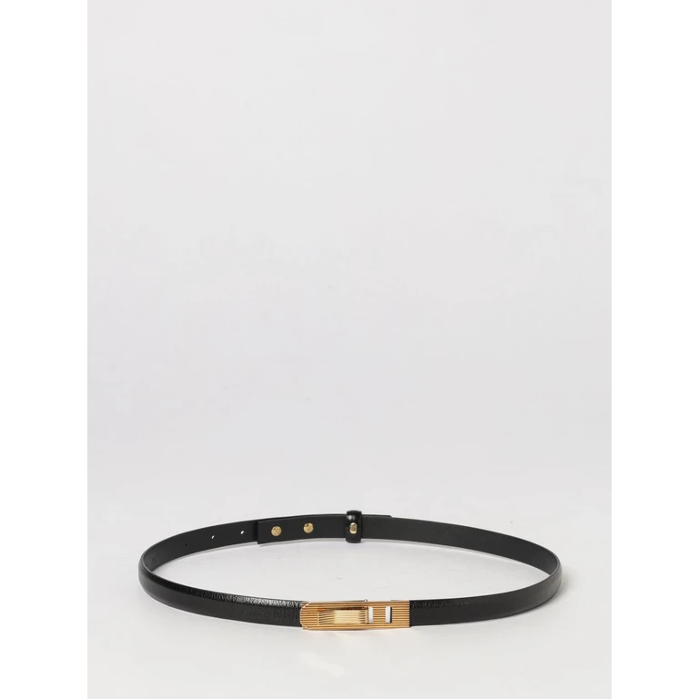 Smooth Leather Belt with Keeper Loop and Interlocking Clasp (80018025555)