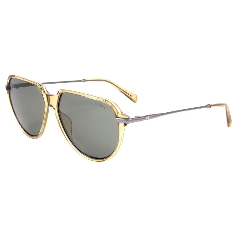 Guess Green Pilot Mens Sunglasses GU00067 41N 56