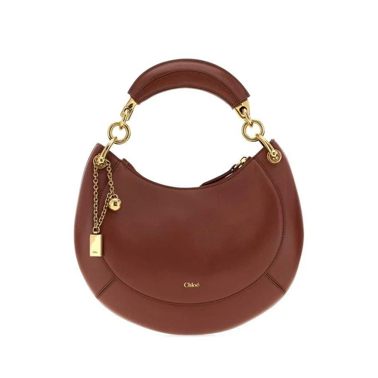 Brick Leather ChloÃ© Banana Handbag Blushybrown