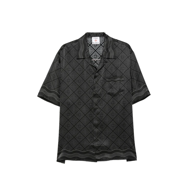 Radiating Monogram Silk Shirt