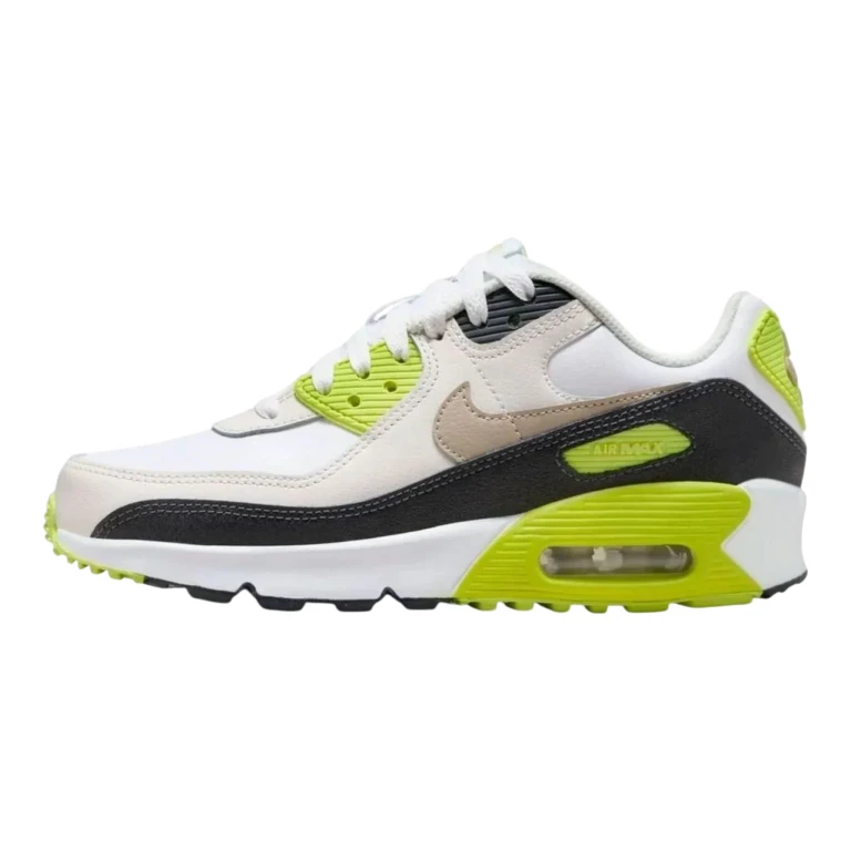 Air Max 90 Big Kids' (GS) Sneakers - White & Cyber Low-Top