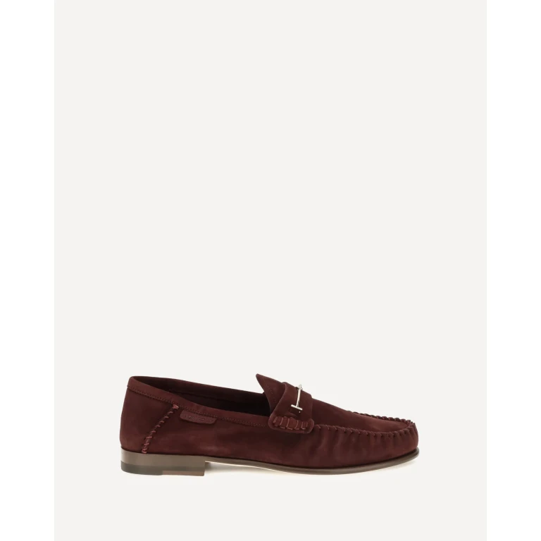 Suede leather T-strap Loafers Female 39