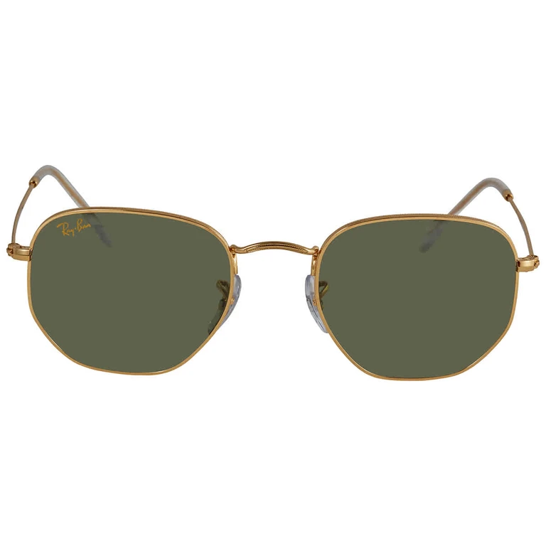 Ray Ban Hexagonal Legend Gold Green Classic G-15 Unisex Sunglasses RB3548 919631 51