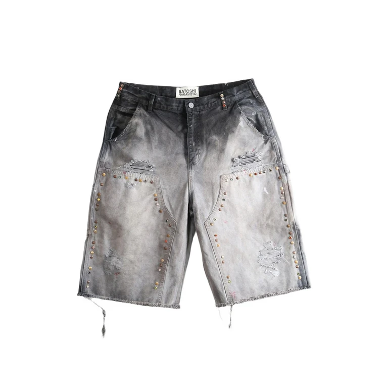Danny's Carpenter Stud-embellished Distressed Shorts