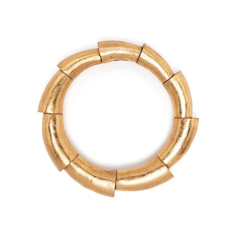 Necklace Wood "Goldfoil"