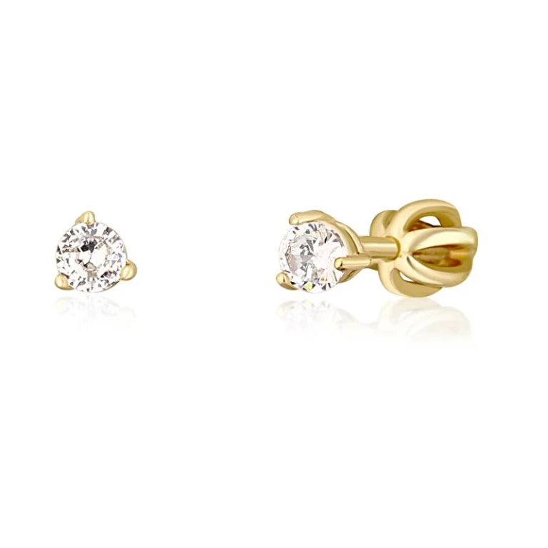 Charming gold-plated stud Orecchini with zircons SVLE1501XH2GO - Diameter: 0.3 cm