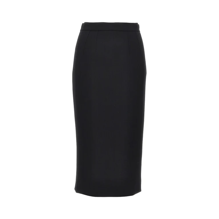 Falda midi de lana elástica Dolce & Gabbana