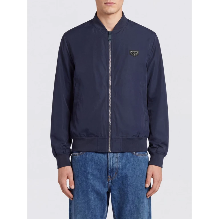Lightweight Nylon Bomber Jacket with Iconic Collar and Logo (UAECMRB2964PNY002N24)