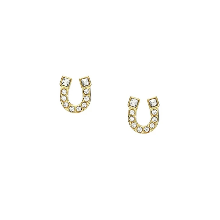 Gold-plated stud Orecchini Horseshoe JF04908710