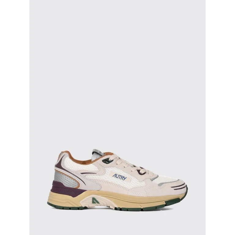 Hyperway Two-Tone Leather and Mesh Sneakers with Cut-Out Logo (HYLWCI01)
