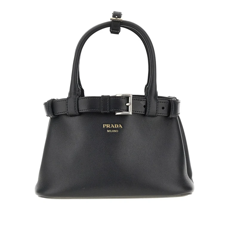 Leather small 'Prada Buckle' bag Woman One Size