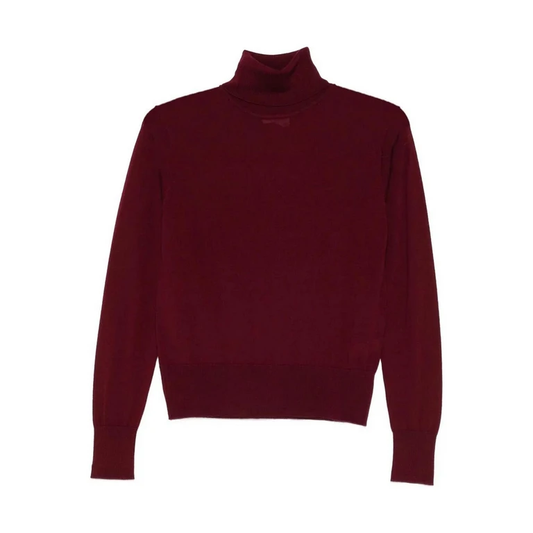 Pull Col Roulé - Rouge Brun (14430MYKNITBORDEAUX)