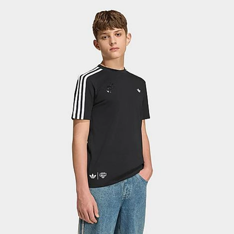 adidas Big Kids Originals x Brawl Stars Loose Fit T-Shirt in Black/White Size: XS