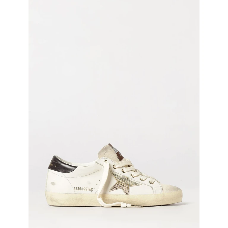 Baskets Golden Goose SuperStar avec logo en strass