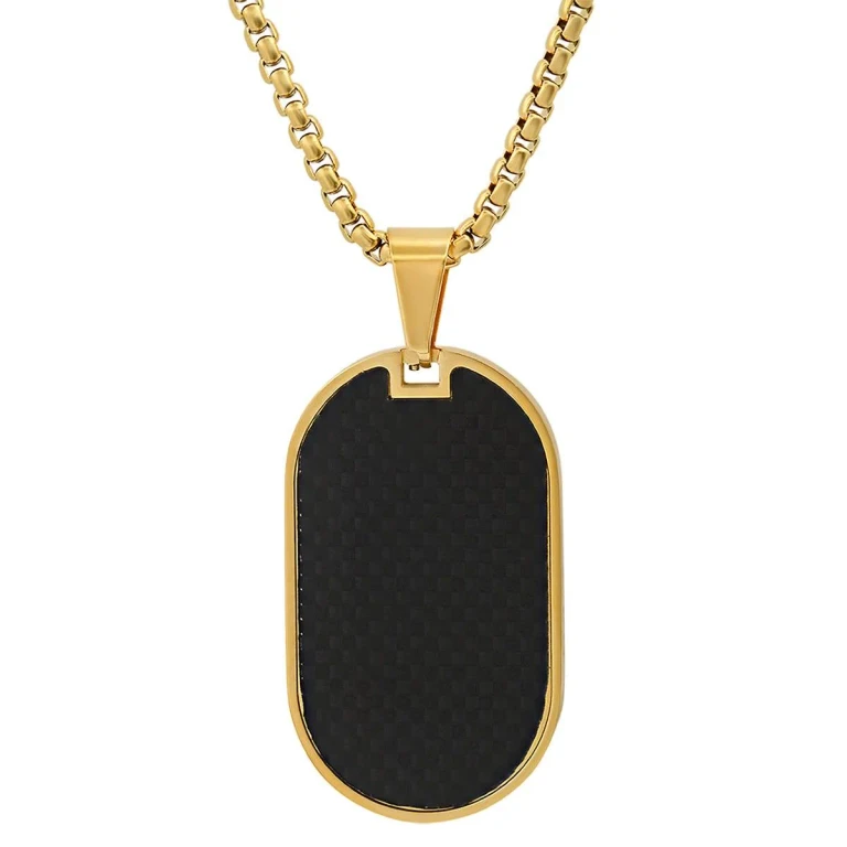 Carbon Fiber Dog Tag Pendant