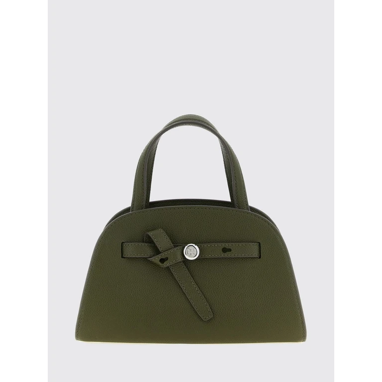 Romy Small Grained Leather Handbag with Double T Logo (179989325)