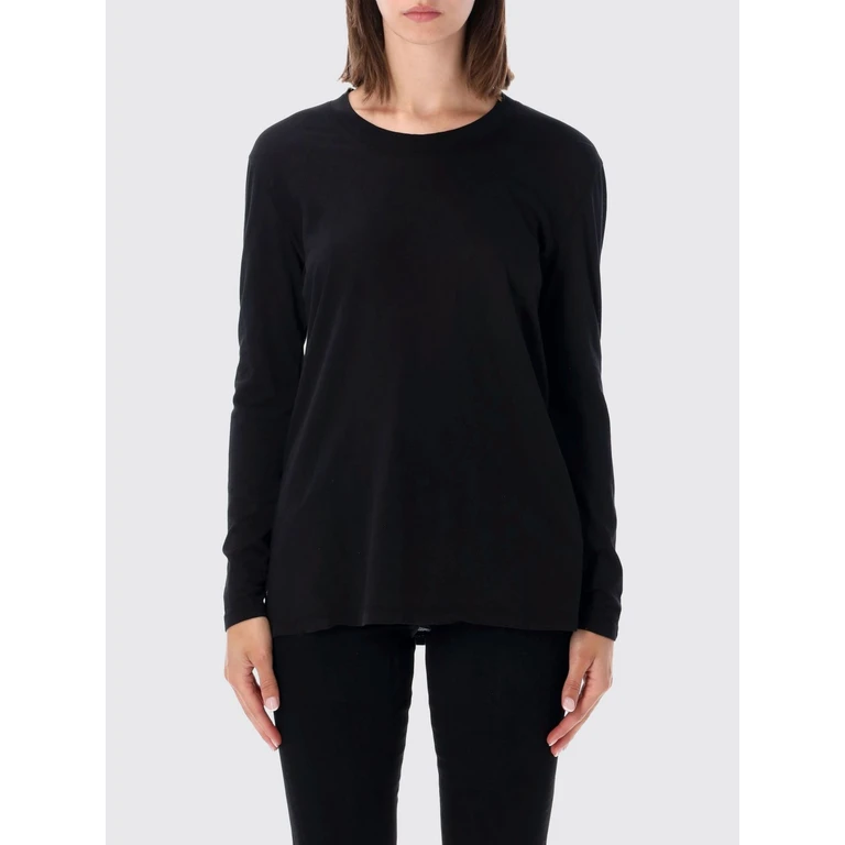 Long-Sleeved Pure Cotton T-Shirt with Crew Neck (WKJ3637BLK)