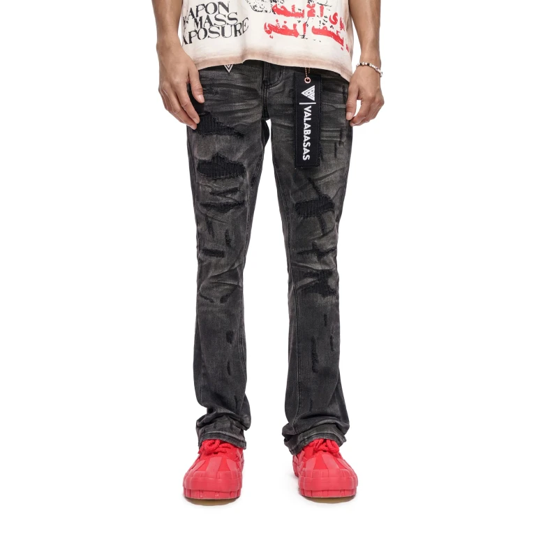 Graft Stacked Jean - Grey Washed