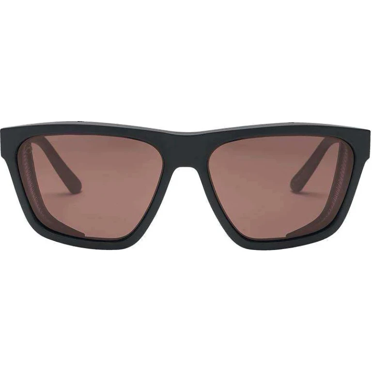 Road Glacier Sunglasses - Matte Black - Rose Polarized Pro Lens - Men's