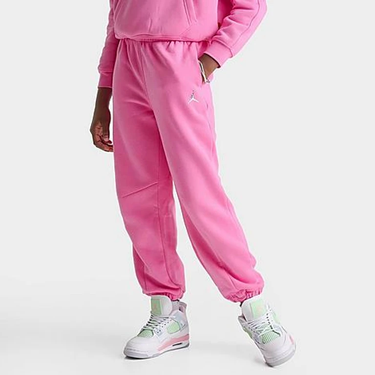 Jordan Girls' Big Kids Brooklyn Fleece Jogger Pants in Gym Pink Size: Small
