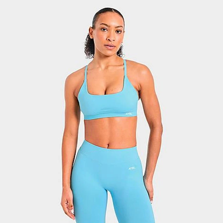 Women's Enhance Seamless Sports Bra in Powder Blue Size: XS