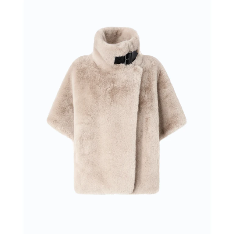PINKO Comodino High Neck Short Faux Fur Coat (107043A3E7C32)
