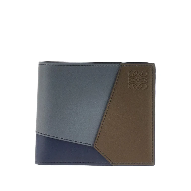 'Puzzle' leather bi-fold wallet Man One Size