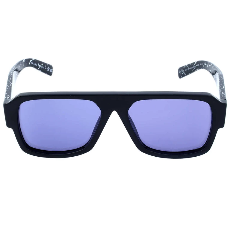 Violet Mirrored Internal Silver Pilot Mens Sunglasses PR 22YS 1AB05Q 56
