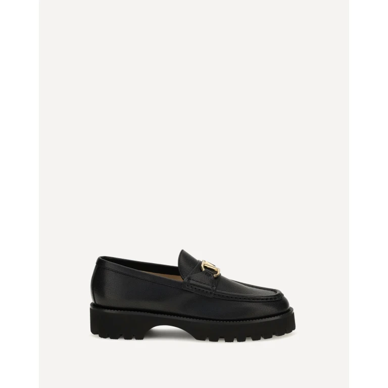 VLogo Signature leather Loafers Female 36.5