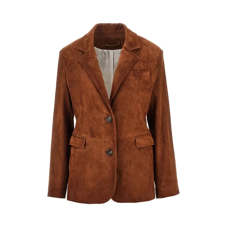 'Robyn' suede leather single-breasted jacket Woman 40