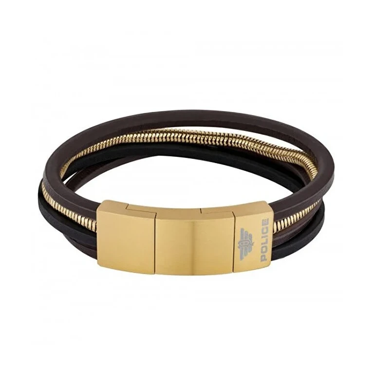Leather multi-layer Bracciale da uomo PJ26551BSG.02
