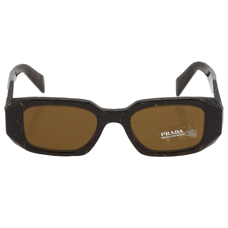 Dark Brown Rectangular Ladies Sunglasses PR 17WS 19D01T 49