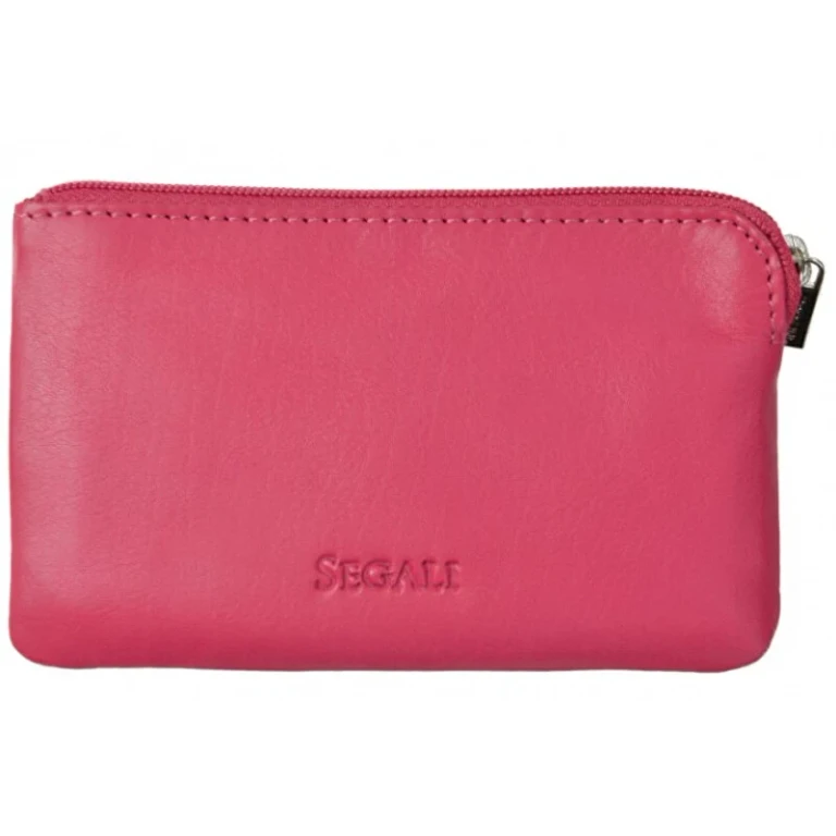 Leather mini wallet-key Anello 7289 pink