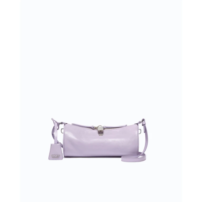 Sac porté épaule Mini Cylinder Bag en cuir naplak PINKO Galleria