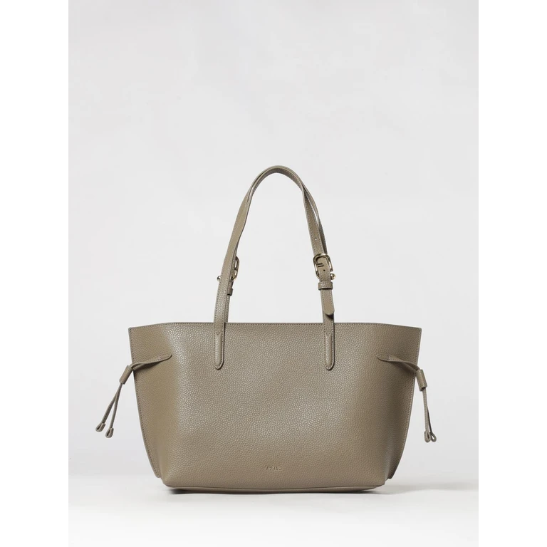 Ava Grained Leather Shoulder Bag with Metal Logo (WB02069BX43294912S)