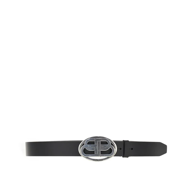 'Oval BB' leather belt Man 85