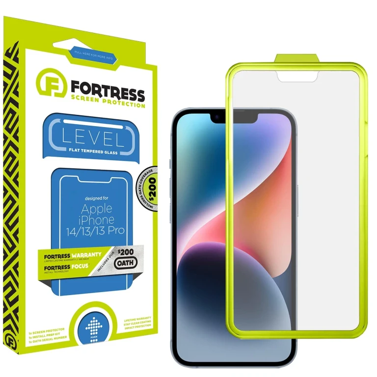 Compatible with Iphone 14/13/13 Pro Screen Protector with $200 Device Coverage + Easy Installation Tool [9h Tempered Glass] Anti-Scratch, Drop Protection [Lifetime Replacements]